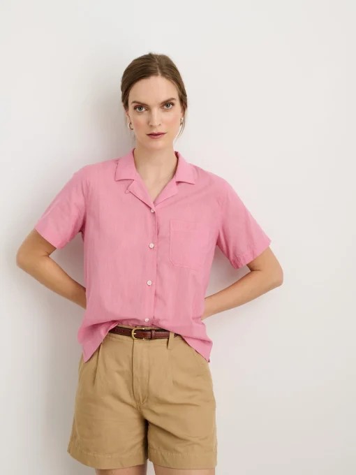 Maddie Camp Shirt In Cotton Voile