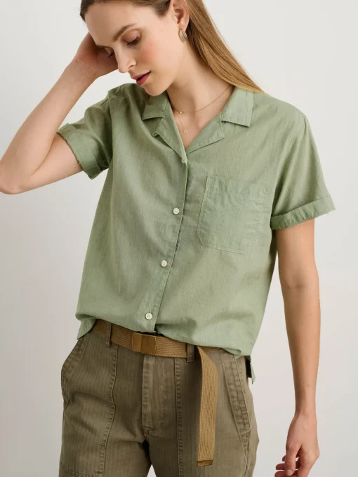 Maddie Camp Shirt In Cotton Voile