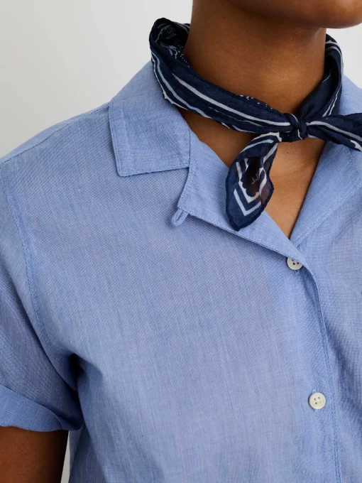 Maddie Camp Shirt In Cotton Voile