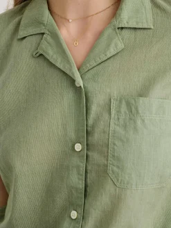 Maddie Camp Shirt In Cotton Voile