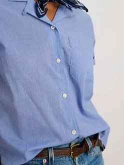 Maddie Camp Shirt In Cotton Voile