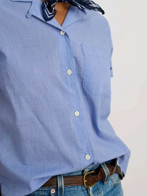 Maddie Camp Shirt In Cotton Voile