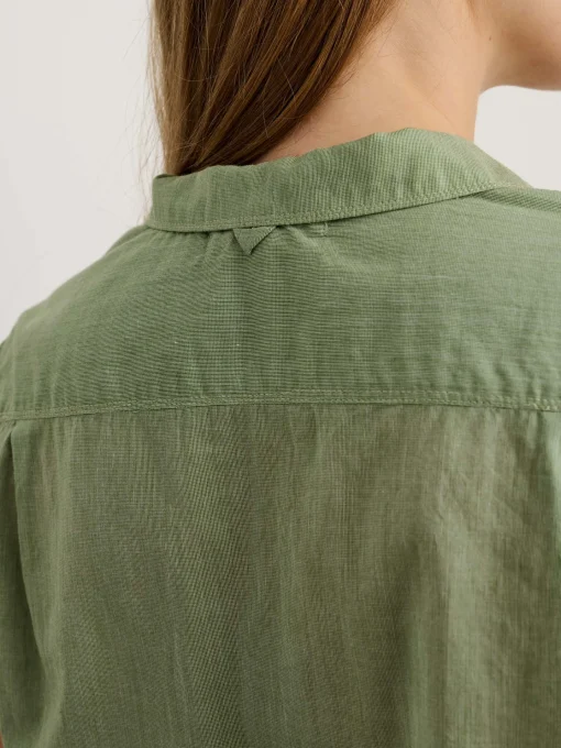 Maddie Camp Shirt In Cotton Voile