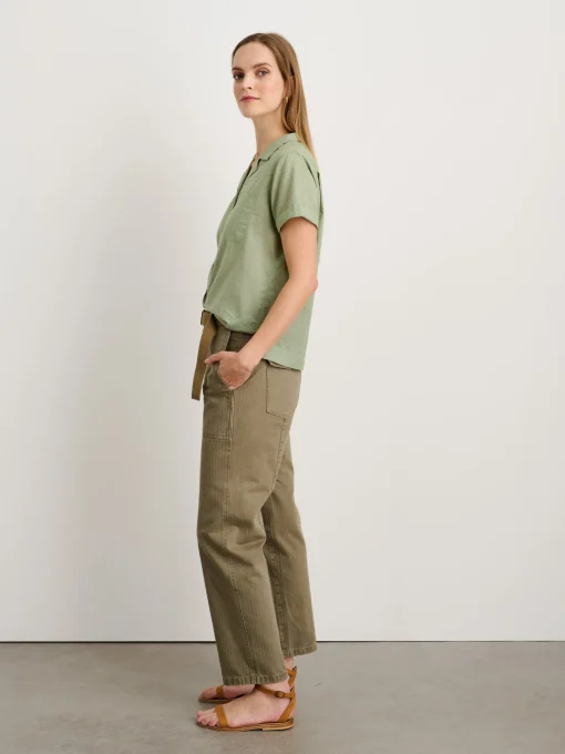 Maddie Camp Shirt In Cotton Voile
