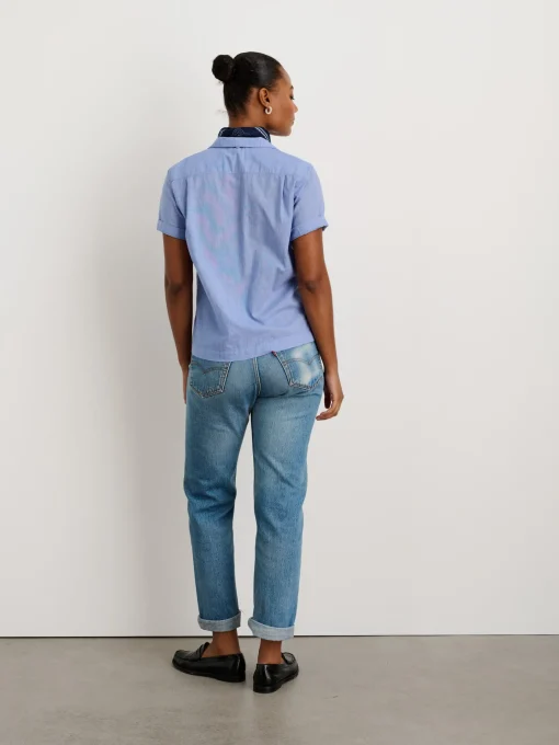 Maddie Camp Shirt In Cotton Voile