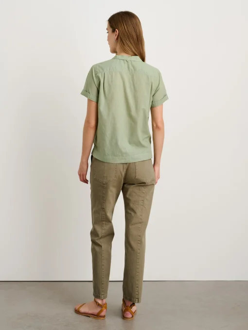 Maddie Camp Shirt In Cotton Voile