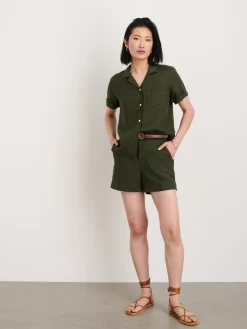 Maddie Camp Shirt In Linen