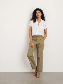 Maddie Camp Shirt In Linen