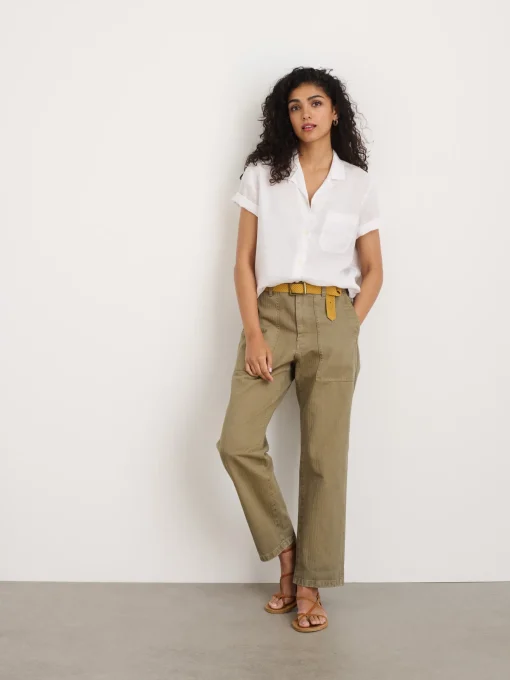 Maddie Camp Shirt In Linen