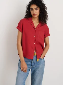 Maddie Camp Shirt In Linen