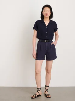 Maddie Camp Shirt In Linen