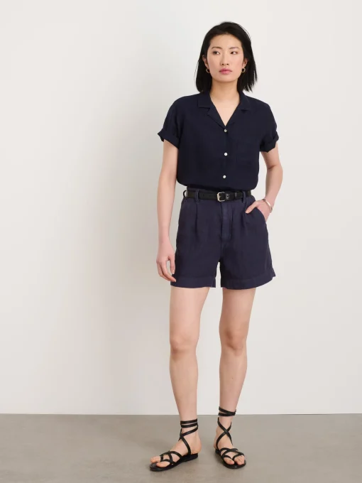Maddie Camp Shirt In Linen