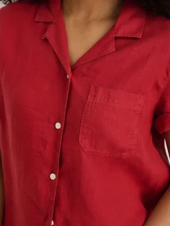 Maddie Camp Shirt In Linen