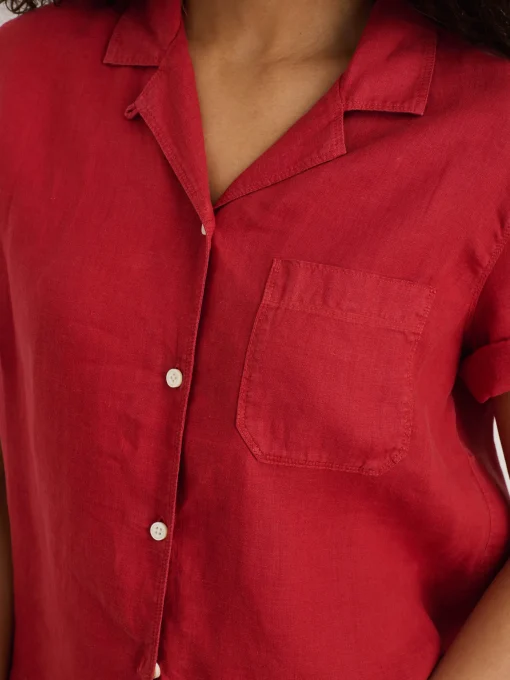 Maddie Camp Shirt In Linen