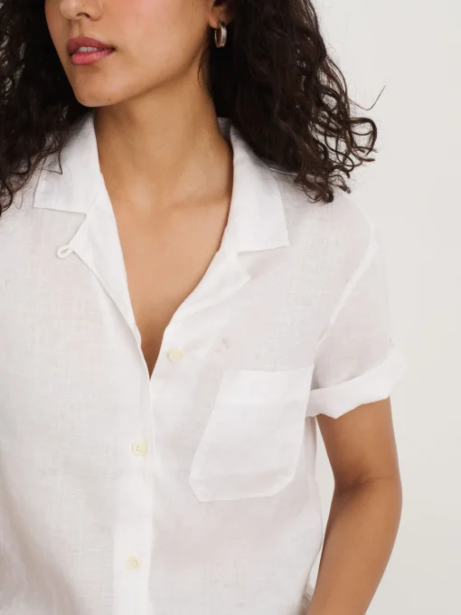 Maddie Camp Shirt In Linen