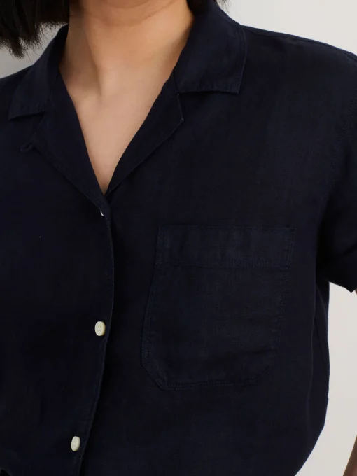 Maddie Camp Shirt In Linen
