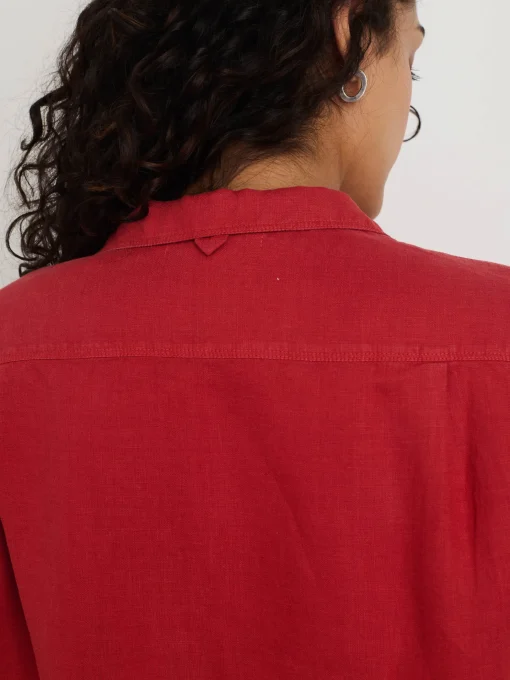 Maddie Camp Shirt In Linen