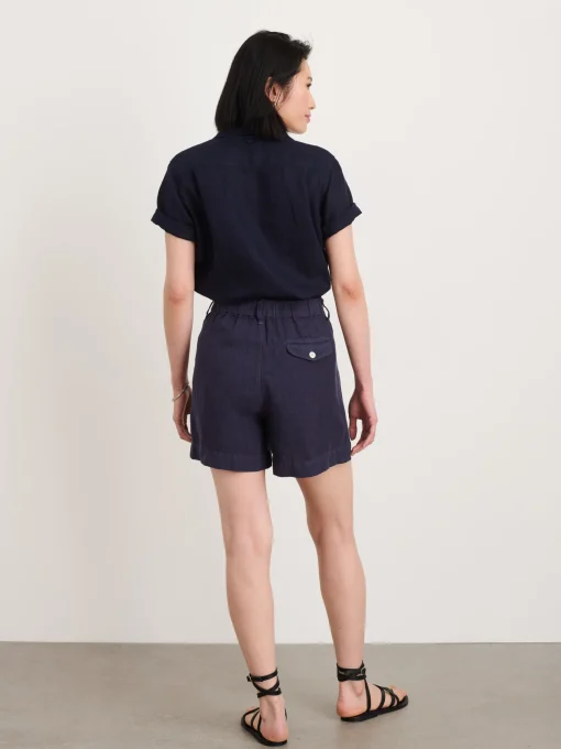 Maddie Camp Shirt In Linen