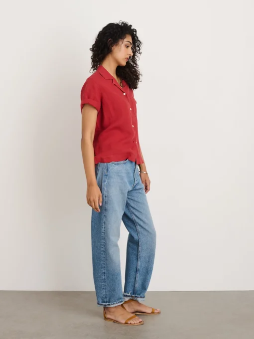 Maddie Camp Shirt In Linen