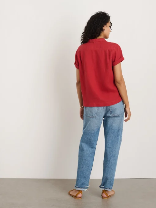 Maddie Camp Shirt In Linen