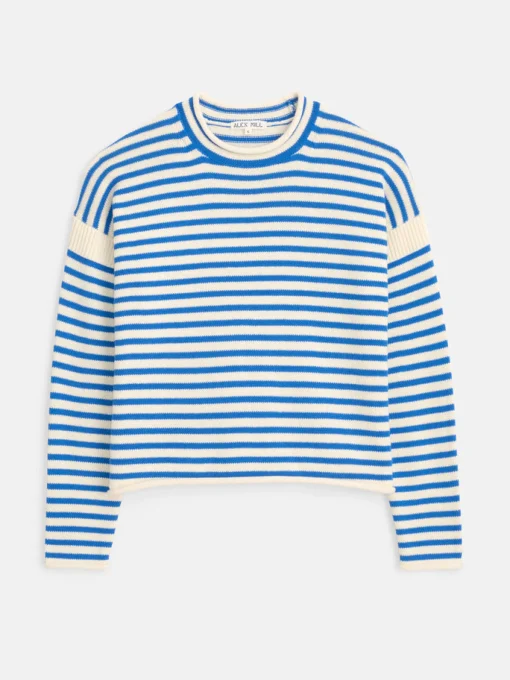 Mariner Roll Neck In Stripe Cotton