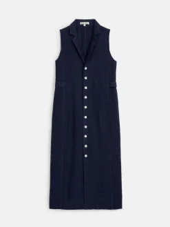 Mathilde Vest Dress In Linen