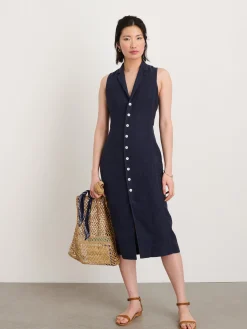 Mathilde Vest Dress In Linen