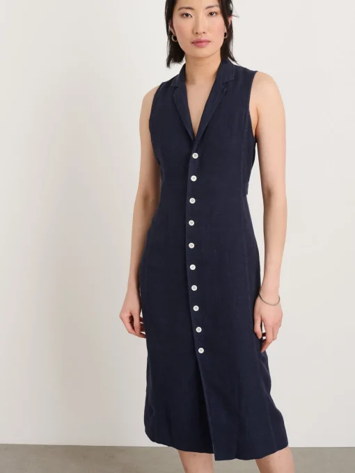 Mathilde Vest Dress In Linen