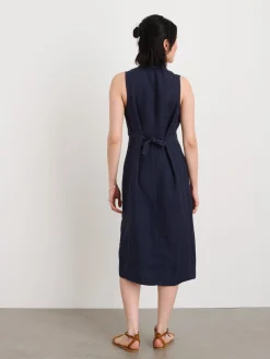 Mathilde Vest Dress In Linen