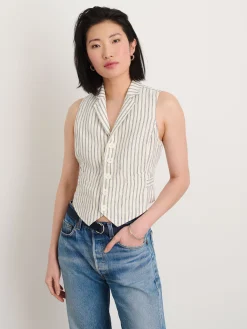Mathilde Vest In Double Stripe