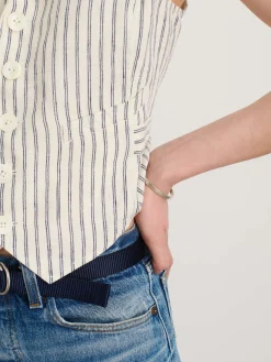 Mathilde Vest In Double Stripe