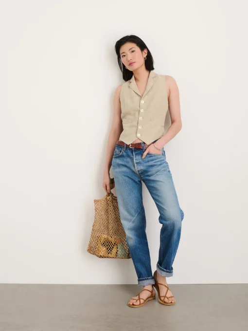 Mathilde Vest In Flax
