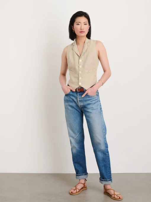 Mathilde Vest In Flax