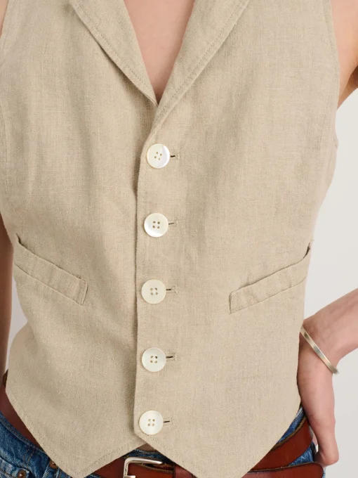 Mathilde Vest In Flax