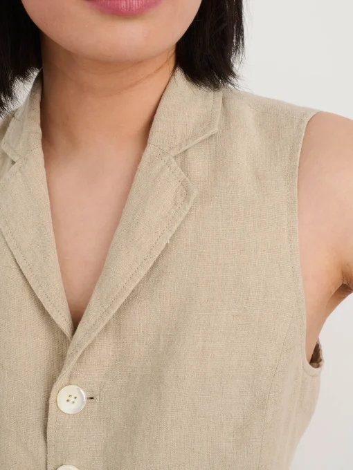 Mathilde Vest In Flax