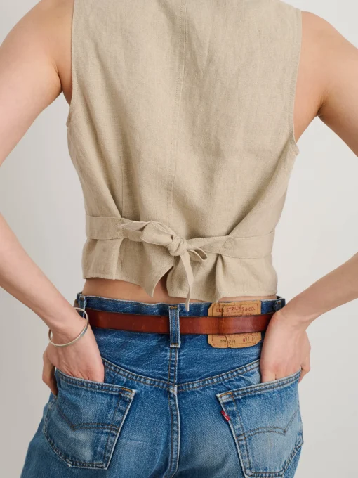 Mathilde Vest In Flax