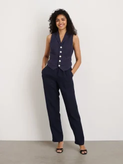 Mathilde Vest In Linen