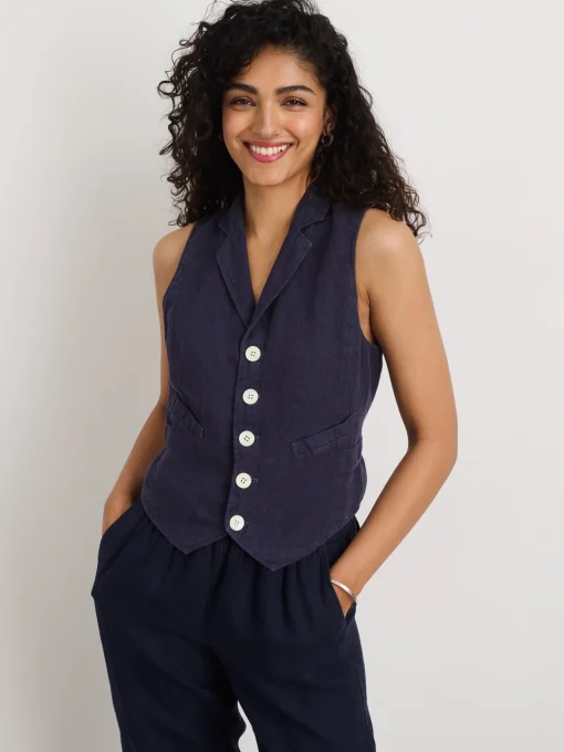 Mathilde Vest In Linen