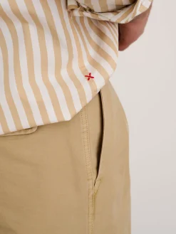 Mill Shirt In Wide Striped Portuguese Poplin