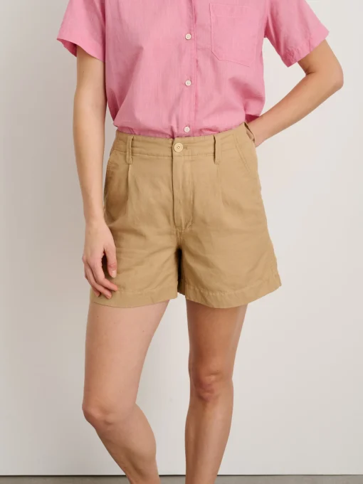 Pleated Shorts In Twill