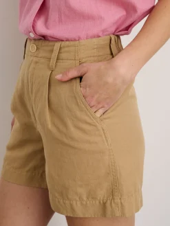 Pleated Shorts In Twill