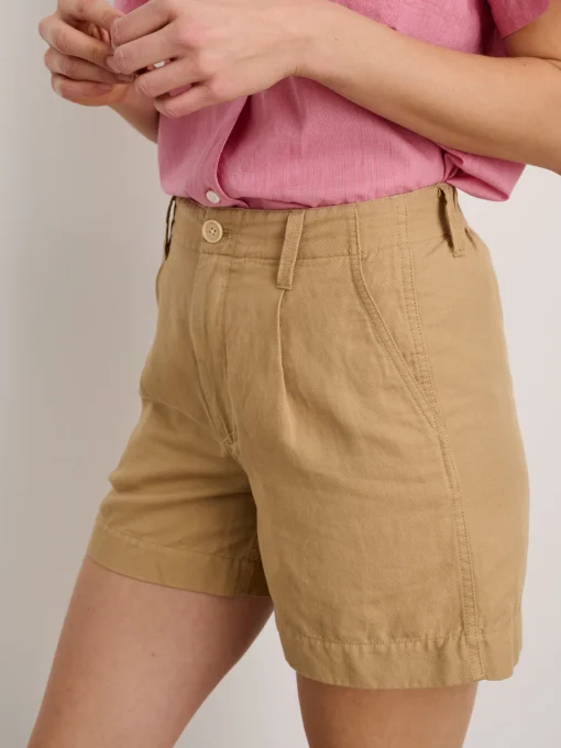 Pleated Shorts In Twill