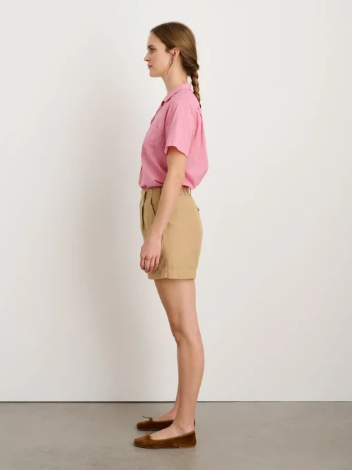 Pleated Shorts In Twill