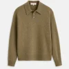 Polo Sweater In Washed Cashmere