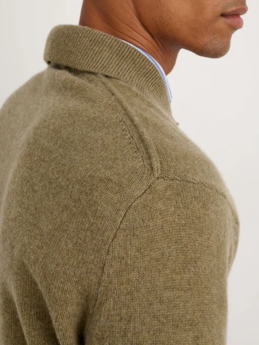 Polo Sweater In Washed Cashmere