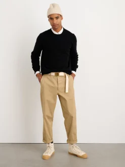Reverse Seam Sweater In Superfine Merino Wool
