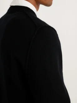 Reverse Seam Sweater In Superfine Merino Wool