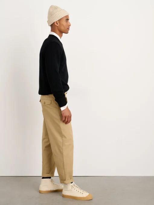 Reverse Seam Sweater In Superfine Merino Wool