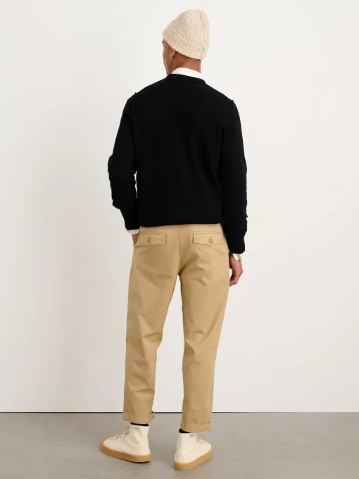 Reverse Seam Sweater In Superfine Merino Wool