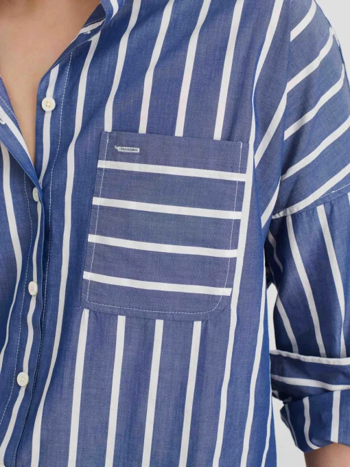 Rework Standard Shirt In Wide Stripe